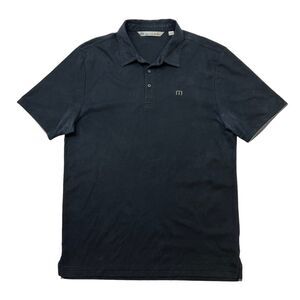 Travis Mathew Golf Shirt Mens L Large Black Short Sleeve Pima Cotton Blend *READ